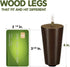 Yes4All 4 Inches Set 4 Round Wood Furniture Legs of - Wooden Replacement Feet for Couch, Bed, Bench - Adjustable Sofa