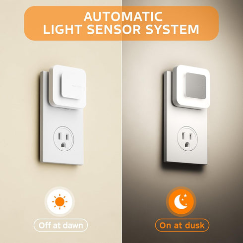 Wall,5000K Hallway/Stairway/Bathroom/Bedroom/Kitchen,2 Packs Midea Night Lights Plug Into Night Light with Dusk to Dawn