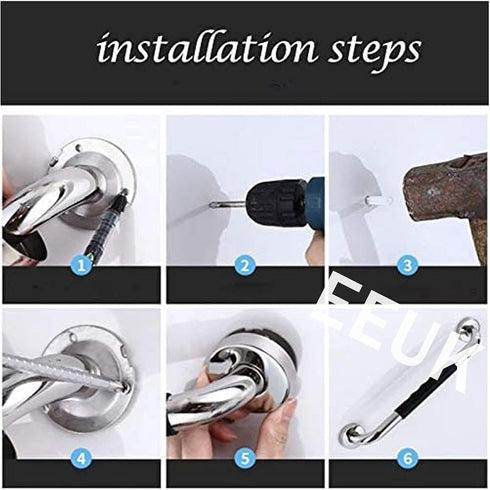Generic 500 Lbs Anti-Slip Grab Bars for Bathtubs and Showers, Grab Bar Bathroom Safety Hand Rail for Bath Shower Toilet