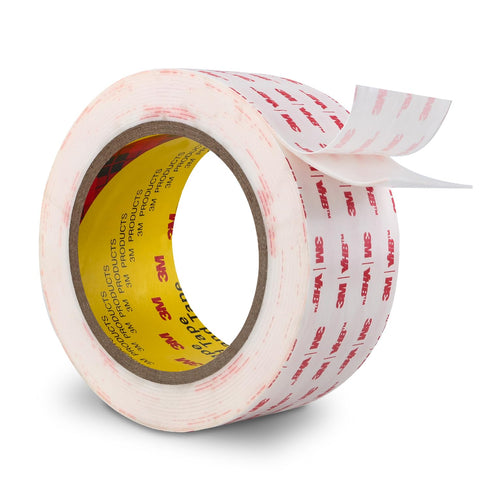 3M Double Sided Mounting Tape VHB 2''x15.4Ft, 0.025in Thick White Heavy Duty Waterproof Foam Tape