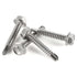 #14 x 1-1/2" Hex Washer Head Self Drilling Screws, 410 Stainless Steel, 50 PCS Self Tapping Sheet Metal