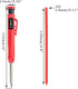 EXcraft Mechanical Carpenter Pencils, 2 Pack, 6 Refills Deep Hole with Built-in Sharpener for Carpentry Tools