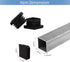 WZB 1 Pack 1x1 Square Tube End Cap Plastic Plugs, 12 Pack, 1x1 Inch Square Tubing Plug, Fence Post Pipe Cap Cover