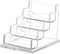 NIUBEE Clear Business Card Holders, 4 Tier Acrylic Display for Business Cards, 4 Slots, 300 Card Capacity, 1 Pack