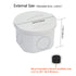 LeMotech Junction Box with Reserved Holes ABS Plastic Electrical Box IP55 Waterproof Dustproof Project Enclosure for Electronics White D2.9 x H1.7 inch