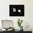Black Fabric Memo Bulletin Board, 23.6x17.7 inches Velvet Pin Board for Wall, Vision Board with Criss-Cross Ribbons