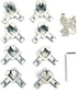 8PCS 3-Side End Corner Bracket Connector with Screws - For 6mm T-Shape Aluminum Extrusion Profile European Standard