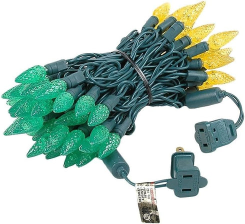 24FT 70 C6 Commercial Novelty Lights LED Christmas String Lights, Outdoor Tree Grade LED Lights, Permanent Decorations