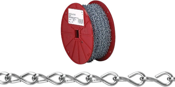 Campbell Tool Chain Single Jack Link #12 Zinc Plated 100' Roll