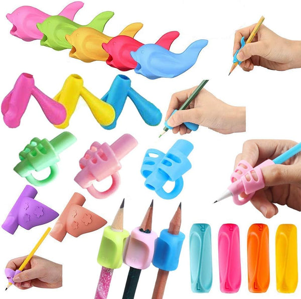 Pencil Grippers for Kids Handwriting, 20Pcs Ergonomic Grip Posture Correction Tools for Children