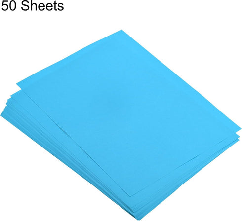 50 8.3 11.7Inch 80gsm MECCANIXITY Sheets Colored Copy Paper x Printer Paper Lake Blue for Office Printing, Document