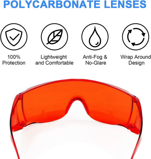 EZGO Dental Lab Safety Glasses, Anti-Fog Goggle Eyewear Protective Eye Shield for Teeth Whitening