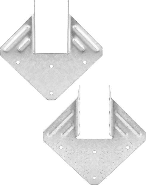 QWORK Galvanized 18-Gauge Hurricane Tie, 40 Pack Steel Connector for Roofing Trusses, High Wind Resistance