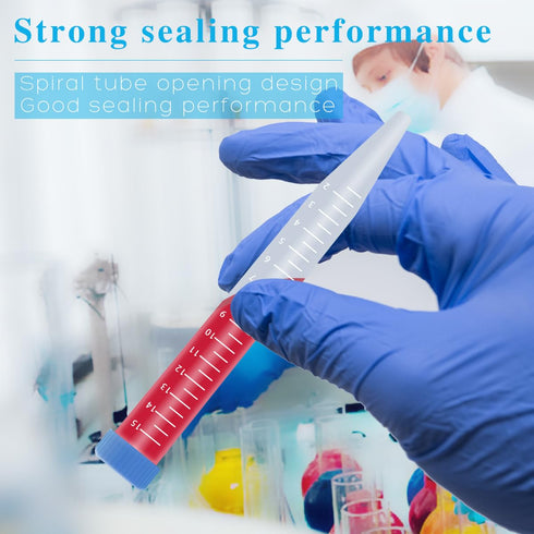 Centrifuge Tubes, 10ml 15mL 50ml Conical Test Tubes with Filter, Leak-Proof Plastic Container with Graduated and Write