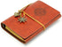 EvZ Leather Writing Journal Notebook, 7 Inches, Vintage Nautical Spiral, Unlined Paper, Red Brown