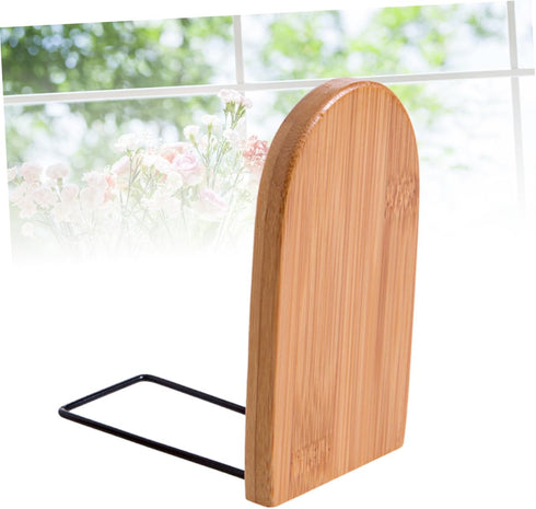 Retractable Bamboo Bookends - Elegant Desk Organizer for Home and Office