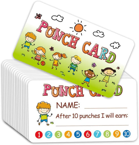 Punch Card, 100pcs Reward Incentive Cards for Teacher, Behavior Chart for Kids, Homeschool Classroom Supplies