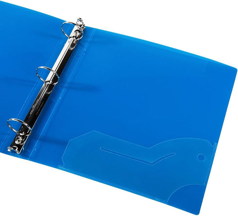 Filexec 3-Ring Binder, 1", 12 Pack, Neon Colors: Blue, Hot Pink, Purple, Green (50573-64970)