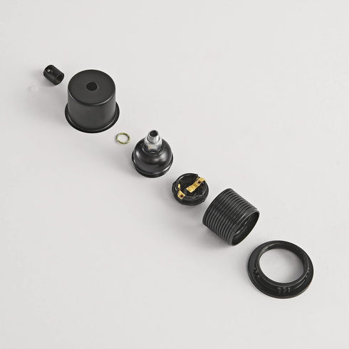 E26 Bulb 2 PACK BRIGHTTIA Shade-Ready Light Socket, Cover & Cord Grip Kit - Standard Screw-in Lamp Holder Replacement