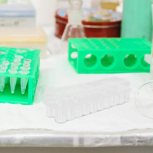 6.85X1.85X1.61In Plastic Vial Storage Case Vial Holder Box for Essential Oils Test Tubes Freezer Organizer Lab Storage