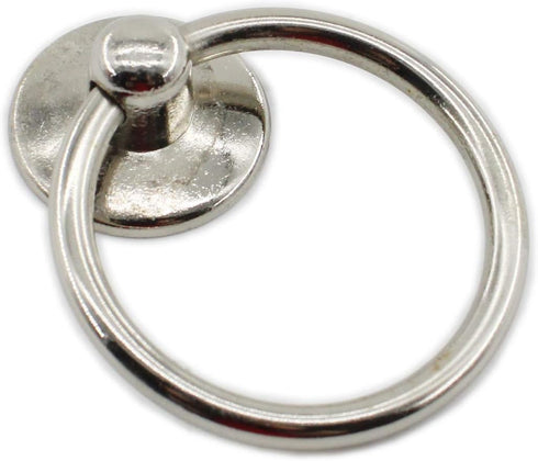 Kitchen Cabinet Handles, Metal Drawer Rings Pulls, Single Hole Cabinet Hardware with Installation Screws