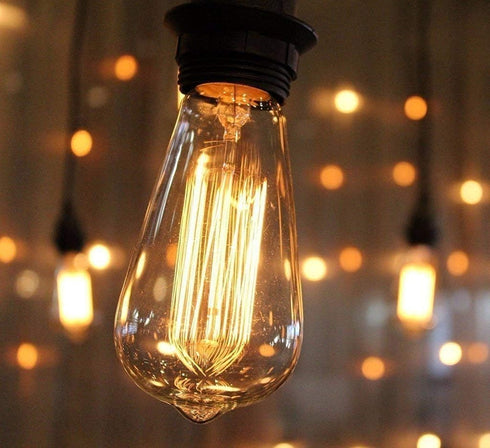 6-Pack Bulbs, ST64 40W E26 Dimmable Bulbs HESSION Vintage Edison Base Amber Glass Warm White Filament Antique