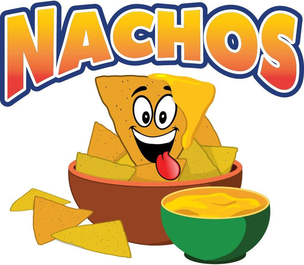Nachos 8" Concession Decal Sign - Cart Trailer Stand Sticker Equipment