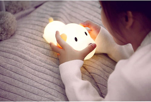 TTBDDDYH Cute Puppy Kids LED Night Light Soft Silicone Pat Pat Lights for Kids Room Color Changing Girls Boy Baby
