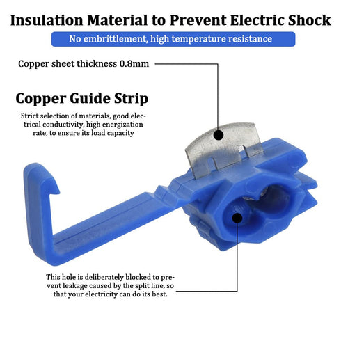 180Pcs Quick Splice Wire Connectors - Solderless Snap Wire Connector, Electrical Wire Splice Connector, Insulated Wire