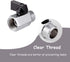 2 Pack Brass Mini Ball Valve, 1/2" NPT Female x Male Thread Shut-Off Valve
