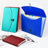 Expanding File Folder with Labels, 7 Pocket Accordion Document Organizer, Expanding Zip File Folder, Letter A4 Paper, 4