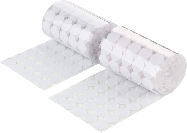 LLPT Hook Loop Dots, 600PCS (300 Pairs) Heavy Duty Adhesive, 3/4” Diameter Sticky Dots Waterproof for Art Craft (Color