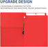 Expanding File Folder, 13 Pockets Accordion Organizer for A4 Letter Size Documents, Red, Ideal for Classroom, Home,
