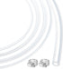 MECCANIXITY 3.3ft Clear Silicone Rubber Tubing, 5/16" OD Flexible Plastic Tube for Brewing, Wine Making, Pump Siphon,