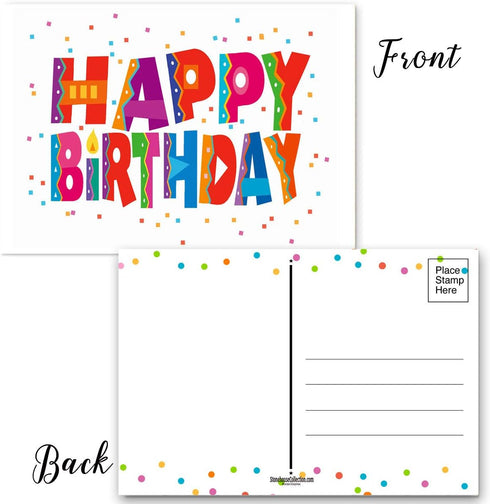 Stonehouse Collection Fun Happy Birthday Cards - Boxed Assorted Birthday Postcards Set of 40