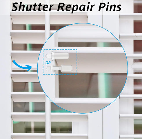 Maitys 80 Pcs Shutter Repair Pins, Plantation Shutter Fasteners Spring Loaded Replacement Repair Pins for Windows
