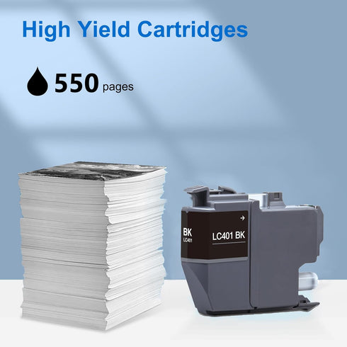 LC401XL Ink Cartridges Compatible for Brother LC 401XL Color Standard Yield for MFC-J1010DW MFC-J1170DW MFC-J1012DW (1
