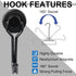 E BAVITE 30LB Swivel Swing Magnetic Hook, 20 Pack Black Refrigerator Hooks, Strong Neodymium Magnet, 60mm Length