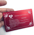 Metal Business Cards Anodized Aluminum Plaque Plate, 86X54X0.8mm (Red, Blank, 10PCS)
