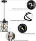 Laihezz 1-Light Black Pendant Light, Industrial Modern Small Hanging Light Fixture, Single Farmhouse Light for Kitchen