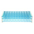 YOKIVE Polypropylene Test Tube Rack Holder, 50-Sockets for 0.5ml, 1.5ml, 1.8ml Lab Test Tube (Blue)