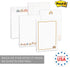 Modern Rainbow Sticky Note Pads - 4" x 6" Repositionable Trendy Boho Rainbow Sticky Notes, 50 Sheets Each, Set of 5