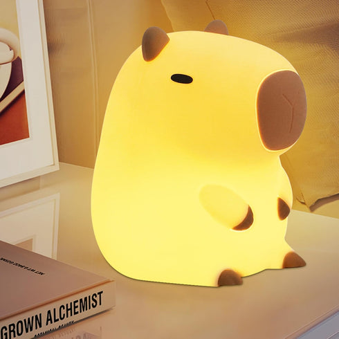 YuanDian Capybara Night Light - Adorable Silicone Lamp for Kids, Babies, Adults | Cute Capybara Gift, Nursery Bedroom