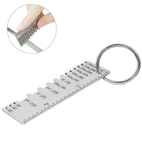 Debaishi Wire/Metal Sheet Thickness Gauge, Stainless Steel Welding Gage Inspection Tool