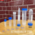 10 Piece 10ml Transparent Plastic Vial Tube with Screw Caps, Graduated Leakproof Sample Holder Container