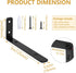 6PCS 5"2"(12550mm) 42lb, LSK L Bracket, Shelf Support Corner Bracket for Wooden Board, Max Load : Black