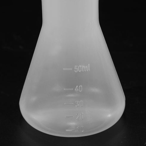 PATIKIL 50ml Plastic Erlenmeyer Flask, 1 Pack Wide Mouth Conical Flask for Laboratory