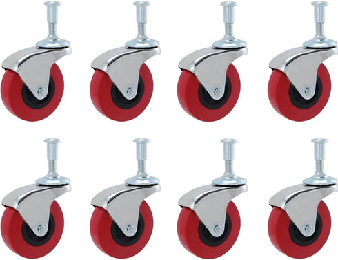 8 Pack Heavy-Duty 2" Low Profile Swivel Caster Wheel for Creeper Service