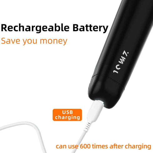 Electric Eraser for Artists, 140 Eraser Refills, Rechargeable for Drawing (Black)