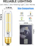 Dimmable E26 Bulb 6W 60 4000K E26 AC120V 600lm T9 T10 Bulb 6Pack Leools LED Equal Watt Neutral White Edison Tubular LED